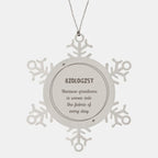 Sarcastic Biologist Snowflake Ornament Gifts, Christmas Holiday Gifts for Biologist Ornament, Biologist: Because greatness is woven into the fabric