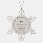Sarcastic CPA Snowflake Ornament Gifts, Christmas Holiday Gifts for CPA Ornament, CPA: Because greatness is woven into the fabric