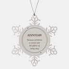 Sarcastic Dispatcher Snowflake Ornament Gifts, Christmas Holiday Gifts for Dispatcher Ornament, Dispatcher: Because greatness is woven into the fabric