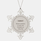 Sarcastic Florist Snowflake Ornament Gifts, Christmas Holiday Gifts for Florist Ornament, Florist: Because greatness is woven into the fabric