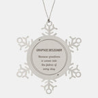 Sarcastic Graphic Designer Snowflake Ornament Gifts, Christmas Holiday Gifts for Graphic Designer Ornament, Graphic Designer: Because greatness is woven into the fabric