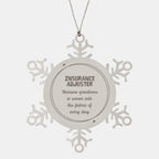 Sarcastic Insurance Adjuster Snowflake Ornament Gifts, Christmas Holiday Gifts for Insurance Adjuster Ornament, Insurance Adjuster: Because greatness is woven into the fabric