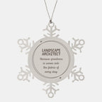 Sarcastic Landscape Architect Snowflake Ornament Gifts, Christmas Holiday Gifts for Landscape Architect Ornament, Landscape Architect: Because greatness is woven into the fabric