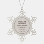 Sarcastic Landscape Designer Snowflake Ornament Gifts, Christmas Holiday Gifts for Landscape Designer Ornament, Landscape Designer: Because greatness is woven into the fabric