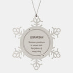 Sarcastic Librarian Snowflake Ornament Gifts, Christmas Holiday Gifts for Librarian Ornament, Librarian: Because greatness is woven into the fabric