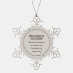 Sarcastic Mechanical Engineer Snowflake Ornament Gifts, Christmas Holiday Gifts for Mechanical Engineer Ornament, Mechanical Engineer: Because greatness is woven into the fabric