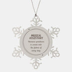 Sarcastic Medical Assistant Snowflake Ornament Gifts, Christmas Holiday Gifts for Medical Assistant Ornament, Medical Assistant: Because greatness is woven into the fabric