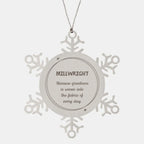 Sarcastic Millwright Snowflake Ornament Gifts, Christmas Holiday Gifts for Millwright Ornament, Millwright: Because greatness is woven into the fabric