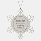 Sarcastic Mixologist Snowflake Ornament Gifts, Christmas Holiday Gifts for Mixologist Ornament, Mixologist: Because greatness is woven into the fabric