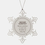 Sarcastic Nuclear Scientist Snowflake Ornament Gifts, Christmas Holiday Gifts for Nuclear Scientist Ornament, Nuclear Scientist: Because greatness is woven into the fabric