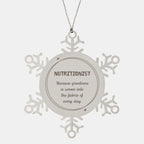 Sarcastic Nutritionist Snowflake Ornament Gifts, Christmas Holiday Gifts for Nutritionist Ornament, Nutritionist: Because greatness is woven into the fabric