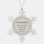 Sarcastic Paraprofessional Snowflake Ornament Gifts, Christmas Holiday Gifts for Paraprofessional Ornament, Paraprofessional: Because greatness is woven into the fabric