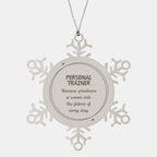 Sarcastic Personal Trainer Snowflake Ornament Gifts, Christmas Holiday Gifts for Personal Trainer Ornament, Personal Trainer: Because greatness is woven into the fabric
