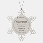 Sarcastic Phlebotomist Snowflake Ornament Gifts, Christmas Holiday Gifts for Phlebotomist Ornament, Phlebotomist: Because greatness is woven into the fabric