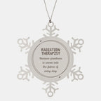 Sarcastic Radiation Therapist Snowflake Ornament Gifts, Christmas Holiday Gifts for Radiation Therapist Ornament, Radiation Therapist: Because greatness is woven into the fabric