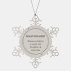Sarcastic Real Estate Agent Snowflake Ornament Gifts, Christmas Holiday Gifts for Real Estate Agent Ornament, Real Estate Agent: Because greatness is woven into the fabric