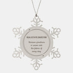 Sarcastic Real Estate Investor Snowflake Ornament Gifts, Christmas Holiday Gifts for Real Estate Investor Ornament, Real Estate Investor: Because greatness is woven into the fabric