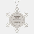 Sarcastic Registered Nurse Snowflake Ornament Gifts, Christmas Holiday Gifts for Registered Nurse Ornament, Registered Nurse: Because greatness is woven into the fabric