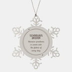 Sarcastic Schoolbus Driver Snowflake Ornament Gifts, Christmas Holiday Gifts for Schoolbus Driver Ornament, Schoolbus Driver: Because greatness is woven into the fabric