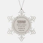 Sarcastic Veterinary Assistant Snowflake Ornament Gifts, Christmas Holiday Gifts for Veterinary Assistant Ornament, Veterinary Assistant: Because greatness is woven into the fabric