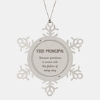 Sarcastic Vice-principal Snowflake Ornament Gifts, Christmas Holiday Gifts for Vice-principal Ornament, Vice-principal: Because greatness is woven into the fabric
