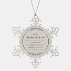 Sister In Law Snowflake Ornament - You are braver than you believe, stronger than you seem, Inspirational Gifts For Sister In Law Ornament, Birthday, Christmas Gifts