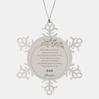 Snowflake Ornament for Dad Present, Dad Always follow your dreams, never forget how amazing you are, Dad Christmas Gifts Decorations for Girls Boys Teen Men Women