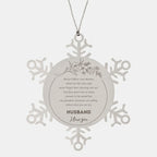 Snowflake Ornament for Husband Present, Husband Always follow your dreams, never forget how amazing you are, Husband Christmas Gifts Decorations for Girls Boys Teen Men Women