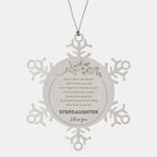 Snowflake Ornament for Stepdaughter Present, Stepdaughter Always follow your dreams, never forget how amazing you are, Stepdaughter Christmas Gifts Decorations for Girls Boys Teen Men Women