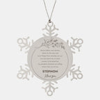 Snowflake Ornament for Stepmom Present, Stepmom Always follow your dreams, never forget how amazing you are, Stepmom Christmas Gifts Decorations for Girls Boys Teen Men Women