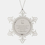 Son Christmas Snowflake Ornament Birthday Gifts- Life is learning to dance in the rain