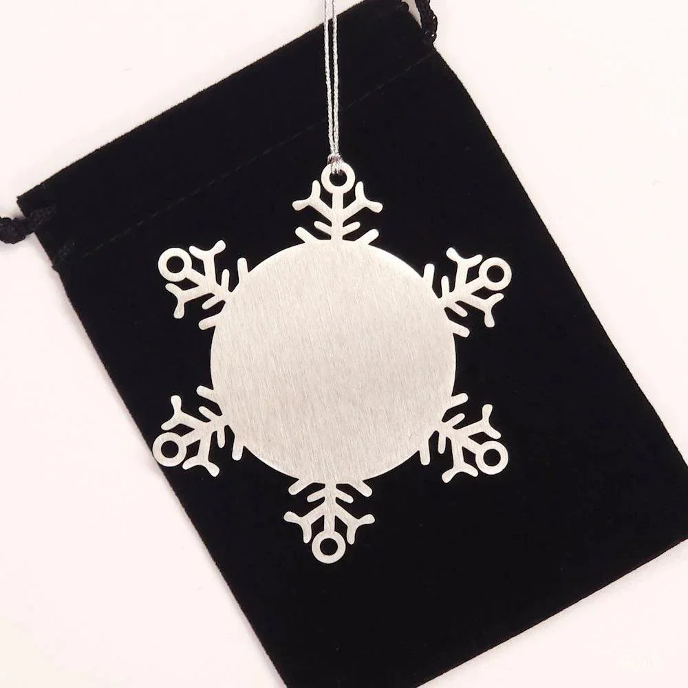 Son In Law Long Distance Relationship Gifts, No matter the miles that separate us, Cute Love Snowflake Ornament For Son In Law, Birthday Christmas Unique Gifts For Son In Law