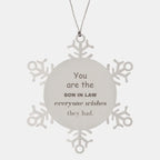 Son In Law Snowflake Ornament, Everyone wishes they had, Inspirational Ornament For Son In Law, Son In Law Gifts, Birthday Christmas Unique Gifts For Son In Law