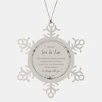 Son In Law Snowflake Ornament Birthday, Christmas Gifts - Life is learning to dance in the rain
