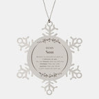 Son Snowflake Ornament Gifts, To My Son You are braver than you believe, stronger than you seem, Inspirational Gifts For Son Ornament, Birthday, Christmas Gifts For Son Men Women