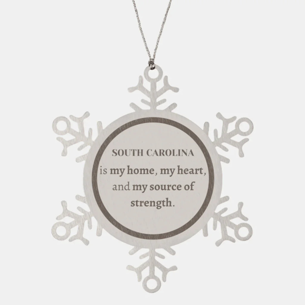South Carolina is my home Gifts, Lovely South Carolina Birthday Christmas Snowflake Ornament For People from South Carolina, Men, Women, Friends