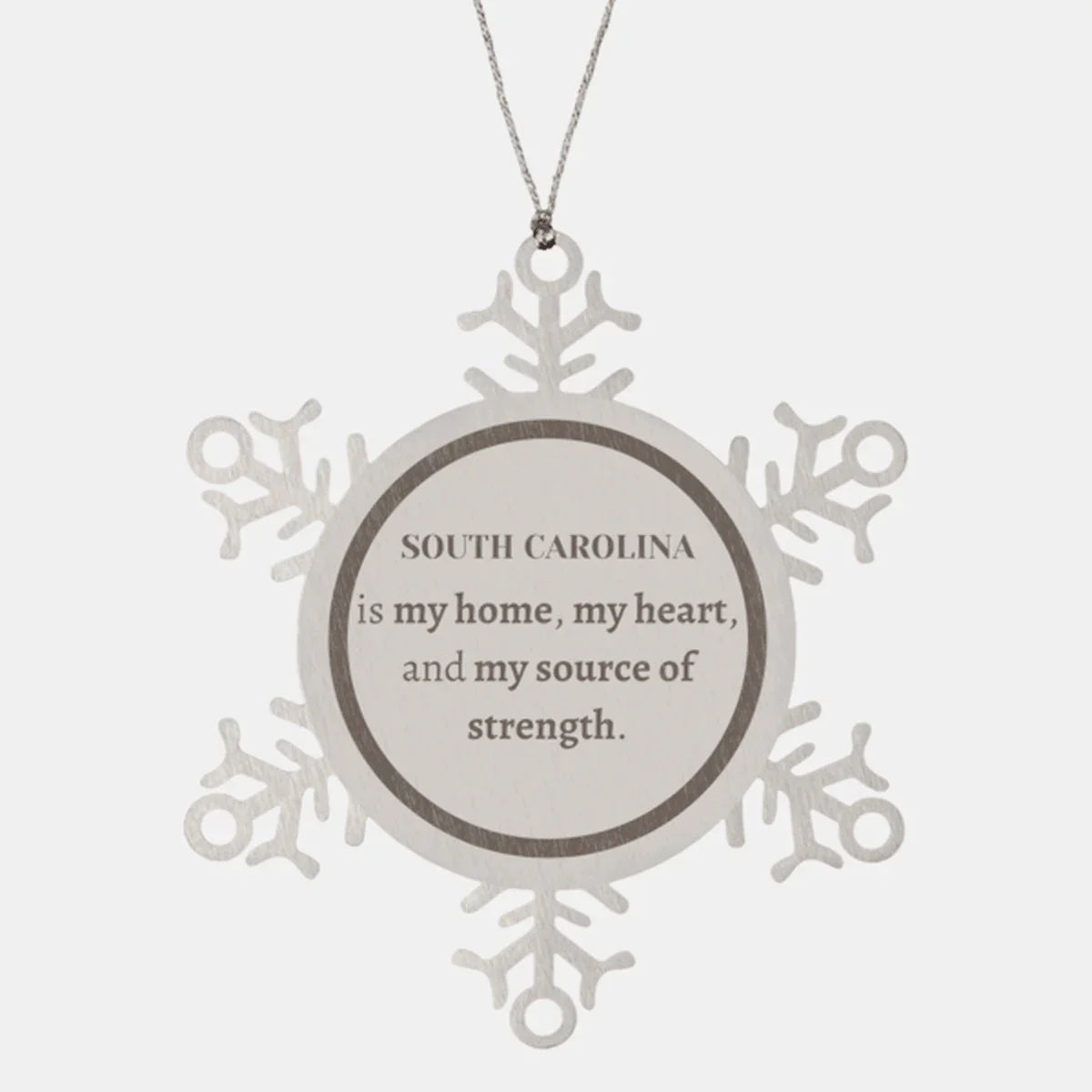 South Carolina is my home Gifts, Lovely South Carolina Birthday Christmas Snowflake Ornament For People from South Carolina, Men, Women, Friends