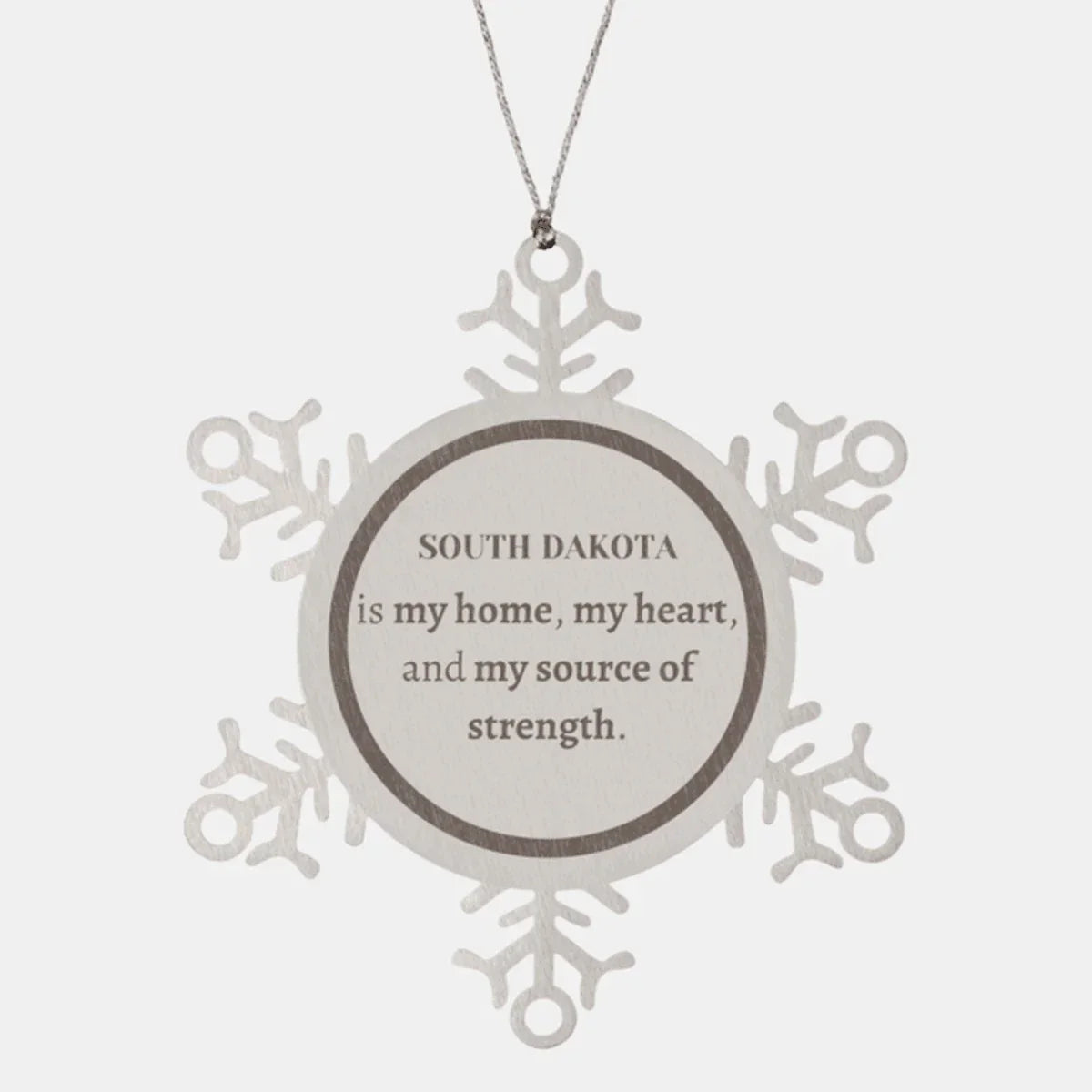 South Dakota is my home Gifts, Lovely South Dakota Birthday Christmas Snowflake Ornament For People from South Dakota, Men, Women, Friends