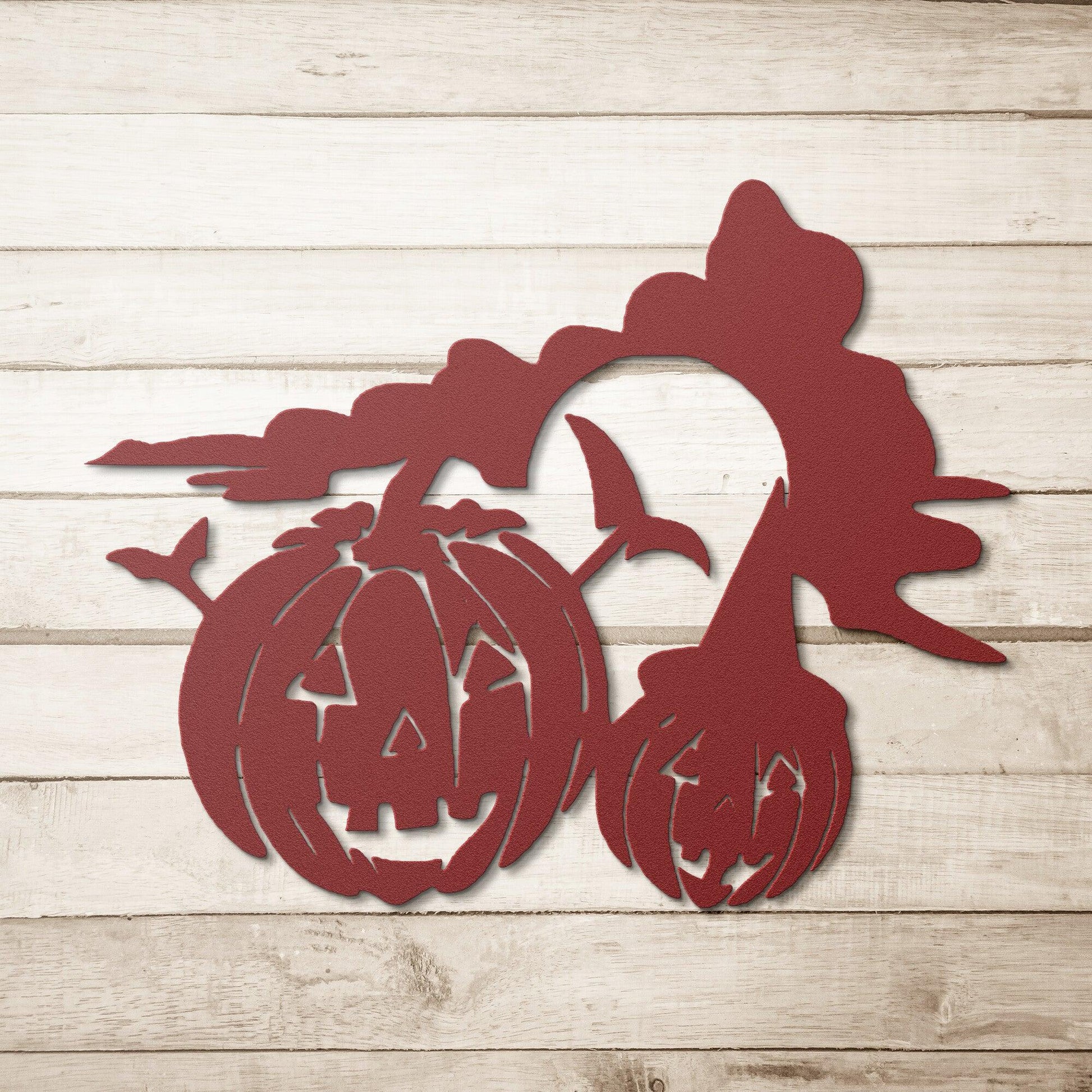 Spooky Halloween Pumpkins Metal Wall Art Sign - Mallard Moon Gift Shop