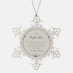 Stepbrother Christmas Snowflake Ornament, Motivational Birthday Gifts - Life is learning to dance in the rain