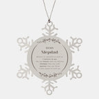 Stepdad Snowflake Ornament Gifts, To My Stepdad You are braver than you believe, stronger than you seem, Inspirational Gifts For Stepdad Ornament, Birthday, Christmas Gifts For Stepdad Men Women