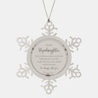 Stepdaughter Christmas Snowflake Ornament, Birthday Gifts Life is learning to dance in the rain