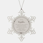 Stepfather Christmas Snowflake Ornament Birthday Gifts Life is learning to dance in the rain