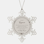 Stepmom Christmas Snowflake Ornament Birthday Gifts Life is learning to dance in the rain
