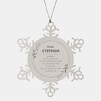 Stepmom Ornament Gifts, To My Stepmom Remember, you will never lose. You will either WIN or LEARN, Keepsake Snowflake Ornament For Stepmom, Birthday Christmas Gifts Ideas For Stepmom X-mas Gifts
