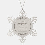 Stepmom Snowflake Ornament Gifts, To My Stepmom You are braver than you believe, stronger than you seem, Inspirational Gifts For Stepmom Ornament, Birthday, Christmas Gifts For Stepmom Men Women