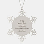 Stepson Snowflake Ornament, Everyone wishes they had, Inspirational Ornament For Stepson, Stepson Gifts, Birthday Christmas Unique Gifts For Stepson