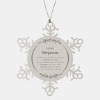 Stepson Snowflake Ornament Gifts, To My Stepson You are braver than you believe, stronger than you seem, Inspirational Gifts For Stepson Ornament, Birthday, Christmas Gifts For Stepson Men Women