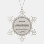 Surgeon Snowflake Ornament - Thanks for being who you are - Birthday Christmas Jewelry Gifts Coworkers Colleague Boss