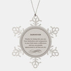 Surveyor Snowflake Ornament - Thanks for being who you are - Birthday Christmas Jewelry Gifts Coworkers Colleague Boss
